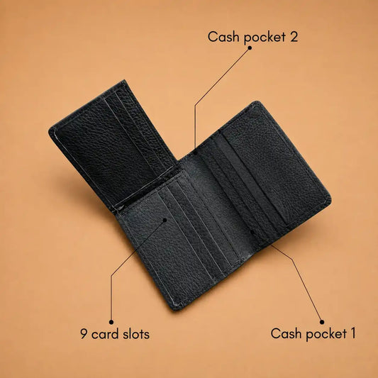 DW-SLEEK Premium Leather Bifold Wallet